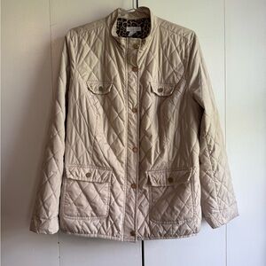 Charter Club Tan Utility Jacket with Quilted Design